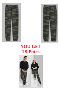 lot 23 image: Lot of 18 - New With Tags Wild Fable Green Camo Sweat Pants #8R496, XSmall - As Shown - Retails $396