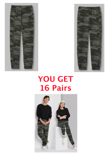lot 22 image: Lot of 16 - New With Tags Wild Fable Green Camo Sweat Pants #8R496, XSmall - As Shown - Retails $352