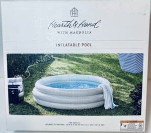 lot 24 image: New Hearth & Hand with Magnolia Inflatable Pool 18 x 66 (MSRP $40)