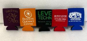 lot 70 image: Lot of 5 - Koozies in Assorted DesignColors - AS Shown