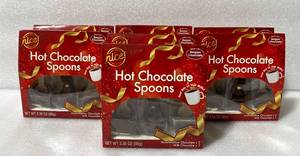 lot 96 image: Lot of 7 - New Nice Belgian Chocolate Milk & Marshmallow Hot Chocolate Spoons - As Shown