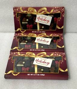 lot 97 image: Lot of 3 - New Belgian Holiday Chocolates - As Shown