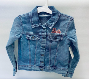lot 159 image: New Girls Barbie Denim Jacket Size M (7-8) Light Denim - As Shown - Retails $28