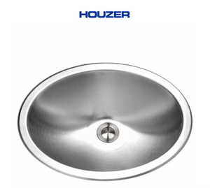 lot 177 image: 17-34 x 13-916 Stainless Steel Undermount Oval Bowl Lavatory Sink - As Shown - Retails New $135
