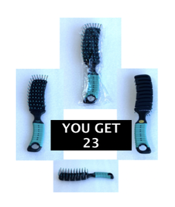lot 214 image: Lot of 23 - New Jade Hair Brushes - As Shown