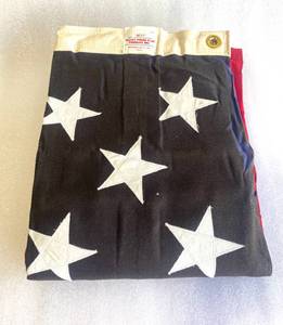 lot 233 image: Best 5 x 9 12 U.S. Valley Forge Flag Company, INC. 50 Star 100% Cotton-Bunting - In Condition As Shown
