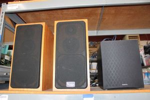 lot 2 image: Infinity Crescendo Speakers with Definitive Technology Subwoofer