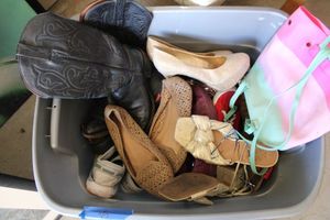 lot 75 image: Misc. shoes and boots ( most size 6.5 or 8)