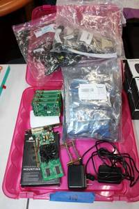 lot 110 image: Electronic parts and cables