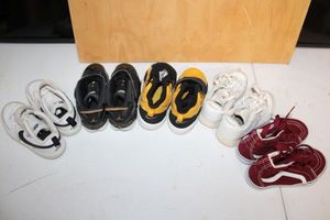 lot 131 image: Kids shoes size 7 and 9 Nike, Air Jordan, and Reebok