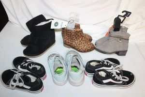lot 133 image: Kids shoes size 7 tennis shoes and boots (2 still have tags)
