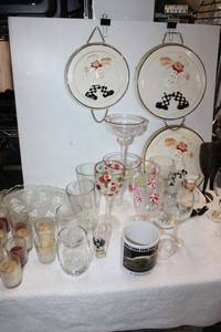lot 157 image: Ceramic stove top burner covers, luncheon plates, votives, Mandalorian coffee mug and more