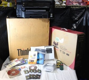 lot 25 image: SIP Desktop Computer System with 20inch Monitor, Cannon 3520 Printer and a variety of software