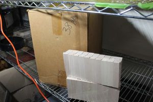 lot 41 image: 38 Packs of small wood pieces for wood working or Crafting