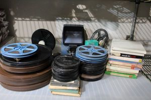 lot 146 image: Reel to Reel viewer and large Amount of 8mm Reels, Some date all the way back to the 1930s