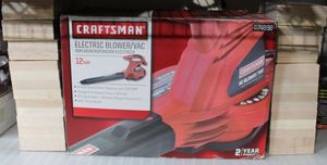 lot 151 image: Corded Craftsman 12amp Blower, Appears Unused and Small wood Pieces for craftingwoodworking
