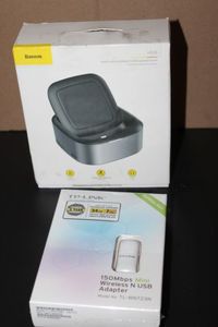 lot 213 image: Wireless Hub and Charger, Mini usb adapter