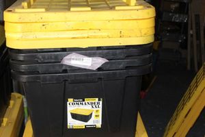 lot 225 image: Four Heavy Duty Totes, 27 Gallon
