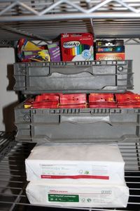 lot 169 image: Kids Art Supplies, Crayons, Colored Pencils, Markers, Crayon Sharpener, and Glue Sticks, and Blank Paper