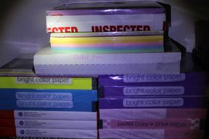 lot 176 image: Fifteen Reems of Paper, White and colored