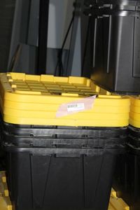 lot 110 image: Heavy Duty Totes 27 Gallon