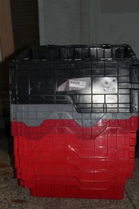 lot 221 image: Heavy Duty Hinged totes