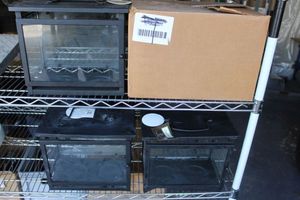 lot 258 image: Allen & Roth Metal and Glass Lanterns, or Displays 3 complete and 1 for parts