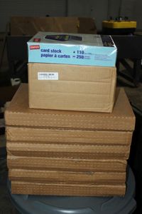 lot 273 image: Six (6) Reems of 11x17 Paper in Boxes Three (3) Reems of Bright White Boxed and One (1) Reem of Blue Cardstock