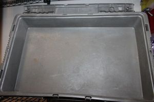 lot 85 image: Long Grey Bins, Stackable inside measurements approx  21x12(6)