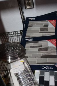 lot 94 image: Wall Tiles Shower Head and Shower Curtain hooks