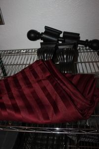lot 95 image: Decorative Curtain Rod (Wooden) Personal Size Fan and Red curtain