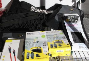 lot 105 image: Automobile Cargo Net, Bags, Cell phone Mounts and More