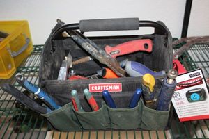 lot 109 image: Craftsman Tool bag with a Variety of Tolls