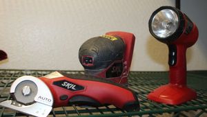 lot 174 image: Skil Brand Sander, Light, and Cutter No Battery or Charger