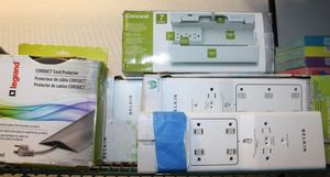lot 177 image: Belking Electronc Surge Protectors with Remots, Belking Conceal Box and Cord Protection