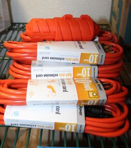 lot 182 image: Unused SIP 10ft Light duty Extenstion Cords Quantity of Ten (10)