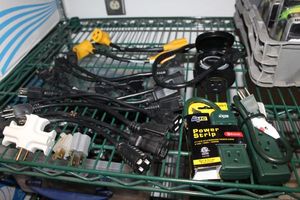 lot 199 image: Short Extension Cords and Power strips