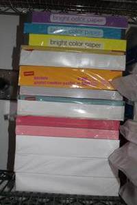lot 242 image: CopyPrinter Paper 12 Reems 2 White, 4 Pastel and 5 Bright Pastel