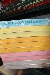 lot 250 image: CopyPrinter Paper 10 Reems all Pastel Colors Blue, Pink, Yellow, Off white