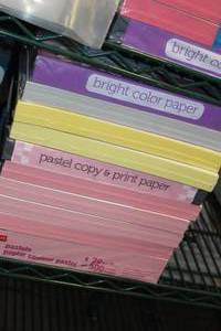 lot 267 image: CopyPrinter Paper 10 Reems Pink, Blue and off White