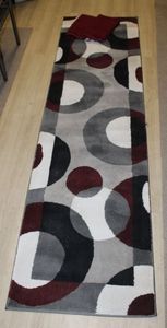 lot 219 image: Runner Rug 85x24 and 2 matching had towels