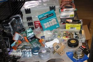 lot 229 image: Organizer Bins, Battery Chargers, Hardware and Much More