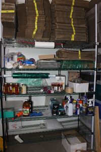 lot 280 image: Metro Rack and additional Shelf Contents Not Included This will have a Scheduled pick up Approx 60x24 Buyer Responsible for Disassembly