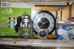 lot 343 image: Wall Clock, Security light  and more