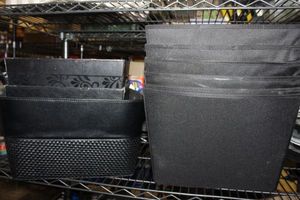 lot 346 image: Black Cloth Baskets and two Non cloth..