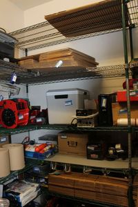lot 362 image: Metro Shelf, Contents Not included. Scheduled pick up and Buyer is responsible for Disassembly   5ftx2ft