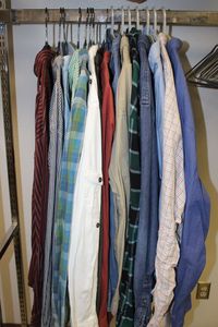 lot 368 image: Mens 3X Long Sleeve Button Down Shirts in style and color as shown in photos