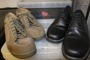 lot 375 image: Two Pair of Mens Shoes.. Rockport and Cole Haan. Size 14W