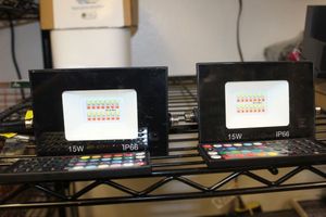lot 385 image: Two Color Changeable and programmable Lights With Remotes