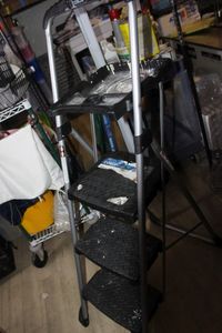 lot 420 image: Costco 3 rung Step Ladder.. 9 Max Reach